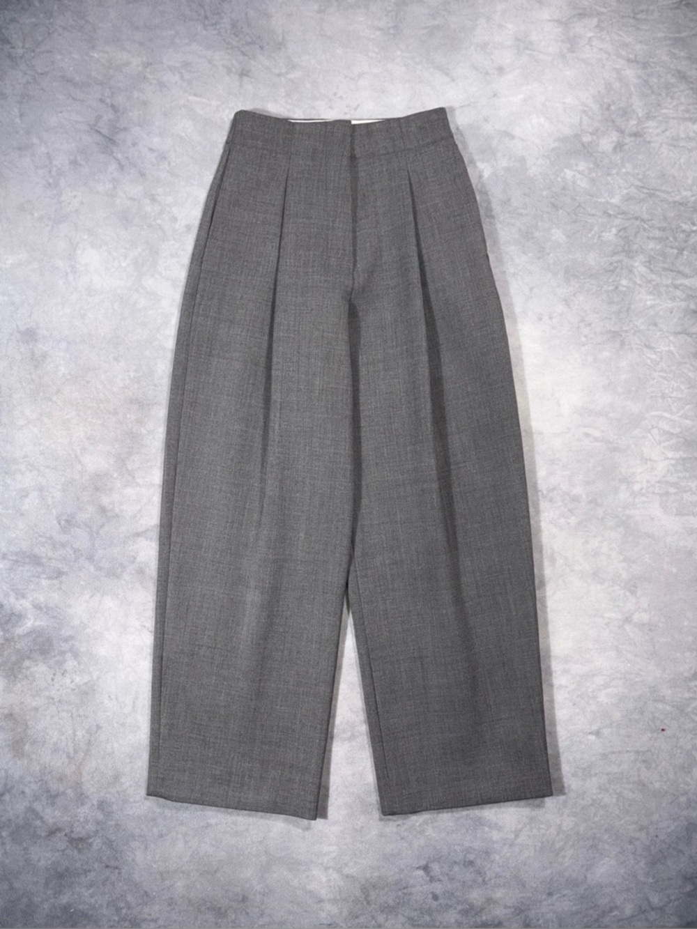 STUDIO NICHOLSON Gray Luxury Casual Formal Wide Leg Pants RRP500$+
